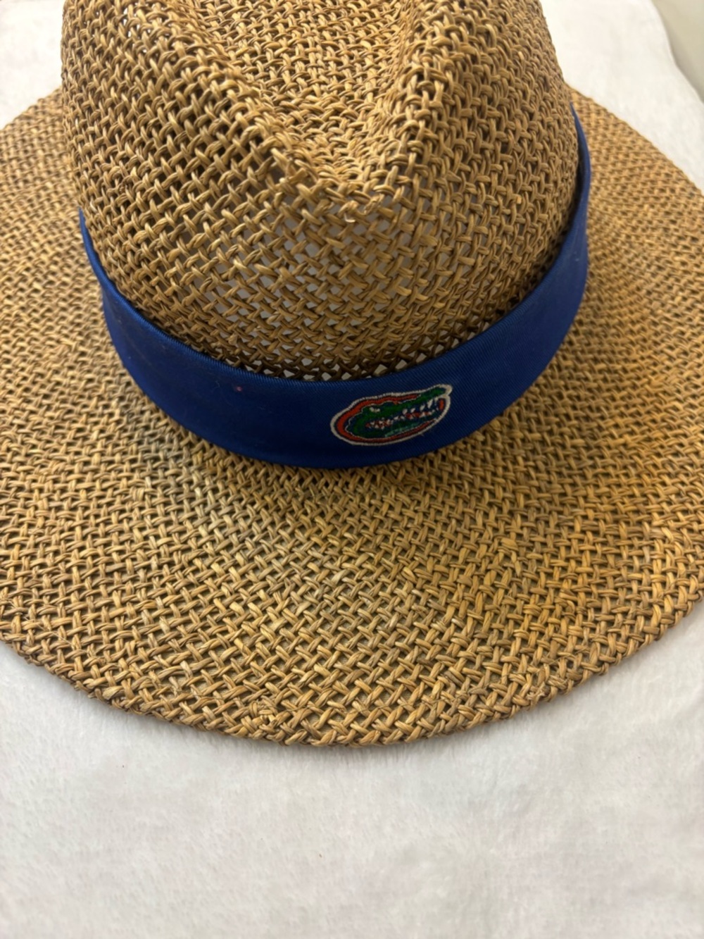 Nike Beige and Tan Woven Straw Hat